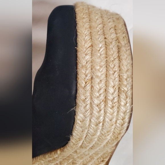 SCHUTZ - size 10- suede black braided spadrilke wedge heel- "Like new" - Picture 5 of 10